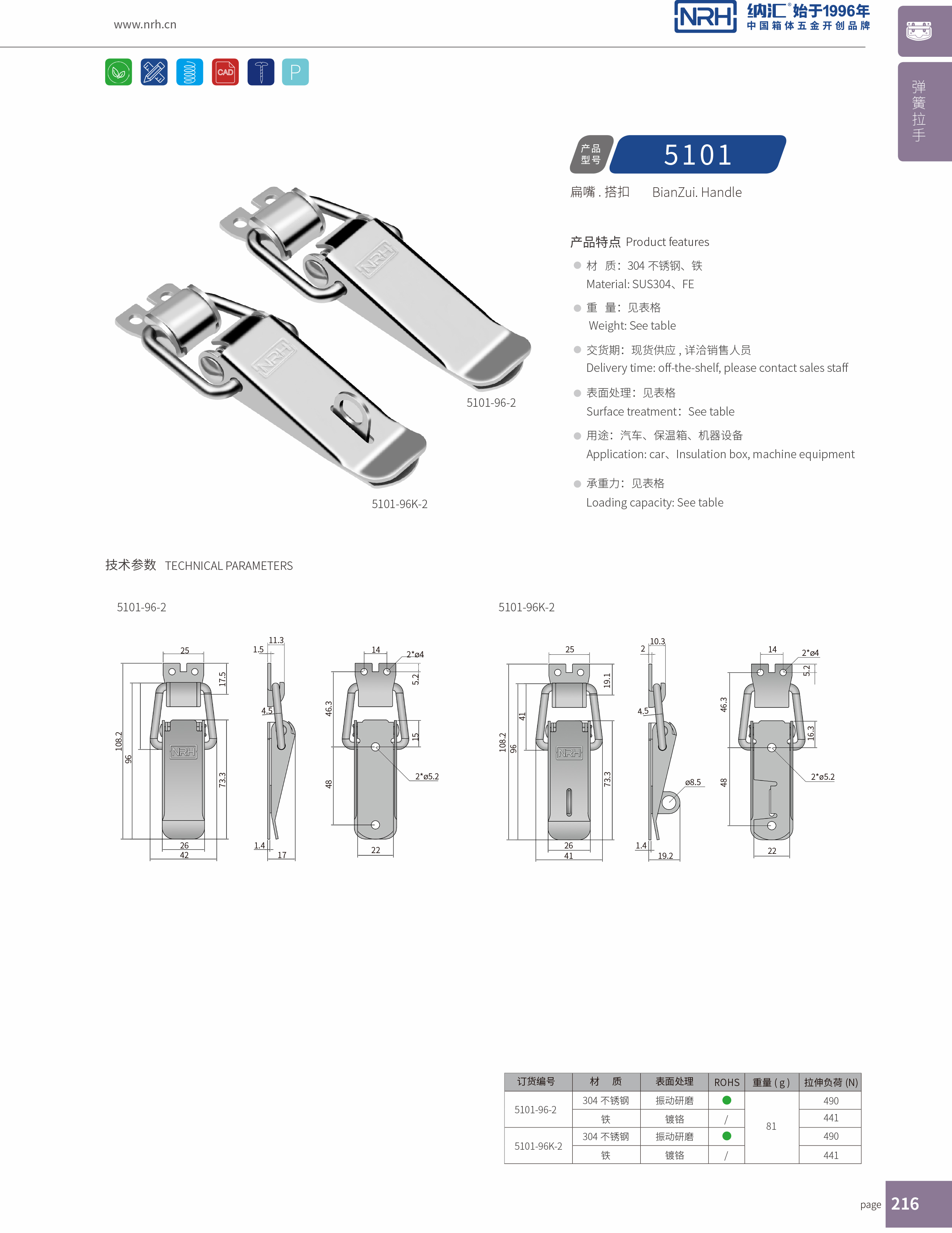 扁嘴午夜网站在线观看5101-96-2工业柜锁_装备箱锁扣_NRH午夜国产在线观看午夜网站在线观看 