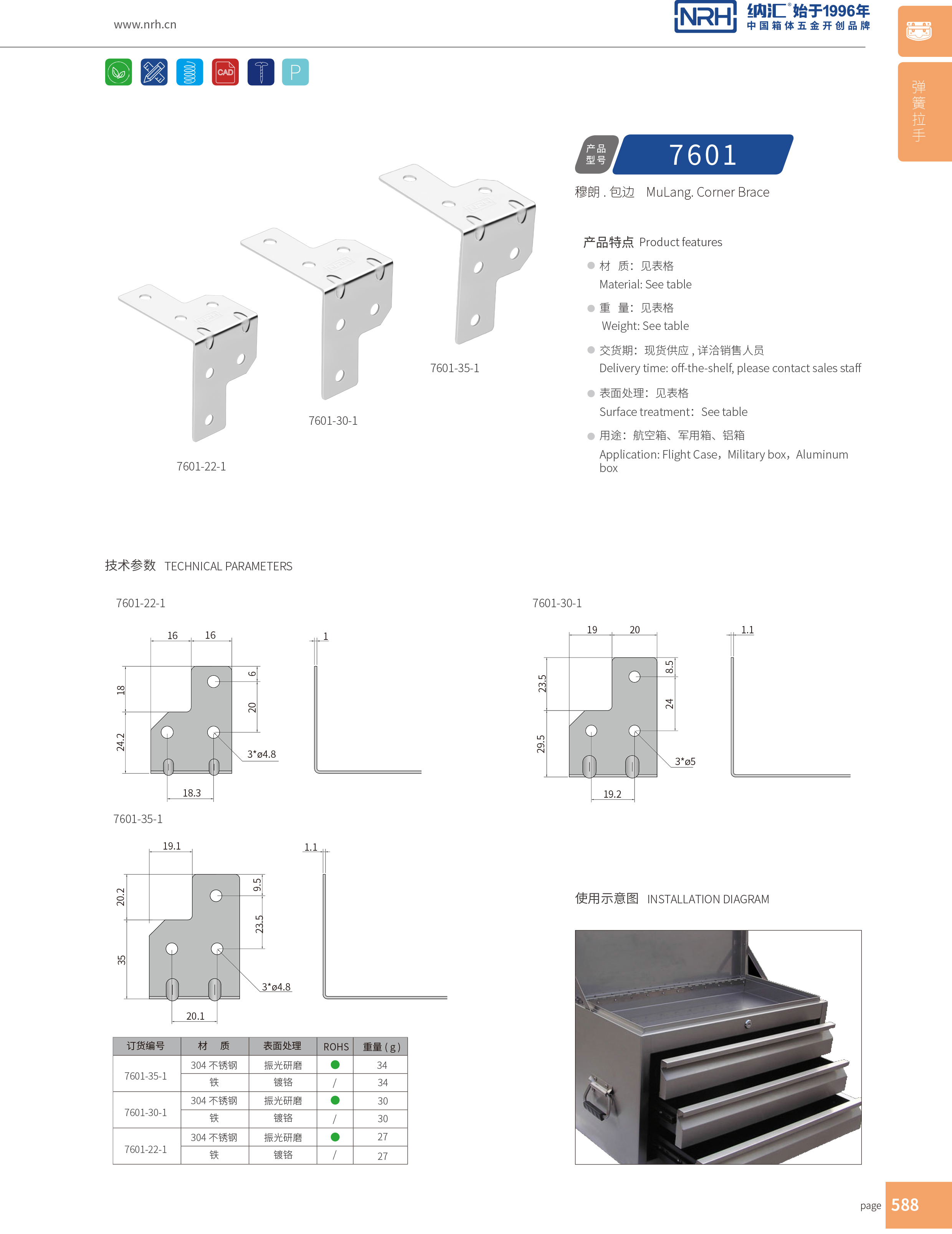 包边7601-22-1木箱铁护角木箱护边护角包边 